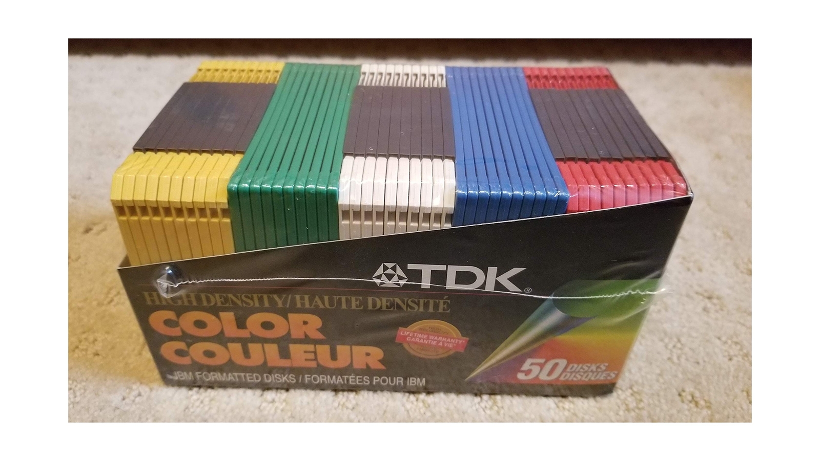 TDK High Density Color IBM Formatted Disks, 50 Disk