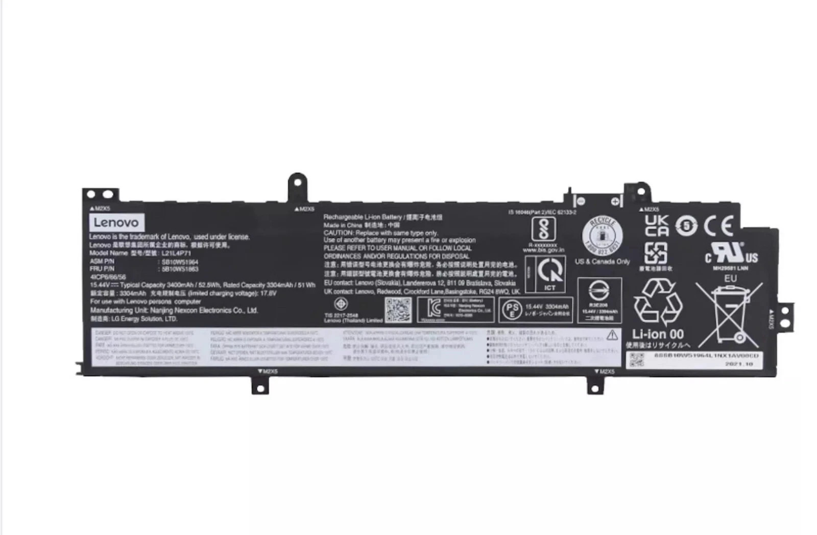 Genuine L21L4P71 L21D4P71 L21M4P71 Battery For Lenovo ThinkPad T14 P14s Gen3 3rd