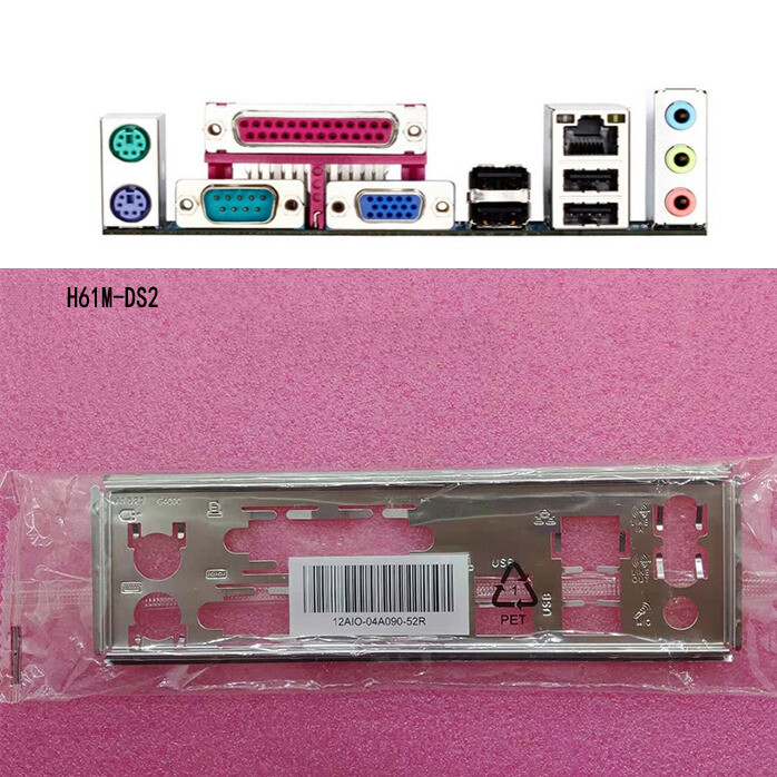 For Gigabyte GA-H61M-DS2 Shield IO I/O Rear Baffle Backplate Motherboard