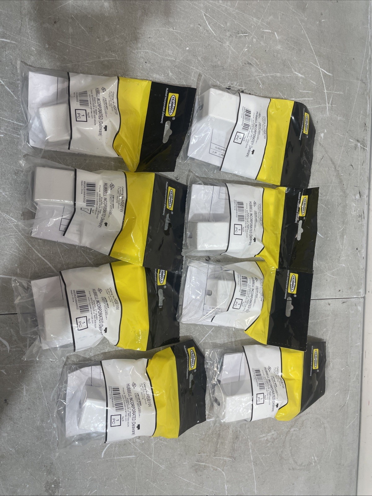 8 Count Hubbell Housing Surface Mount Box 1 Port White HSB1W New
