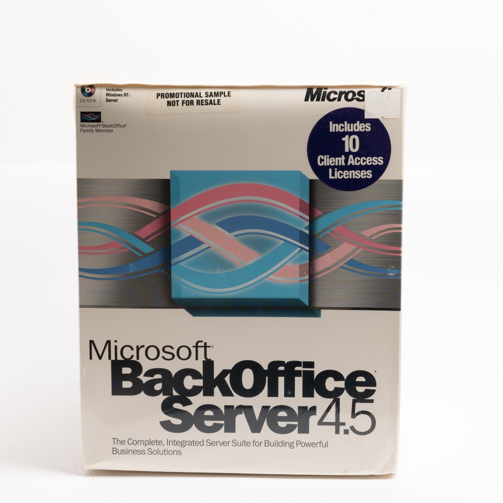 Microsoft BackOffice 4.5 Software 10 Clients Sealed Big Box Includes Windows NT