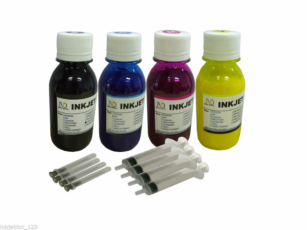 4x100ml ND® Sublimation Heat Transfer Refill Inks for All Piezoelectric Printers