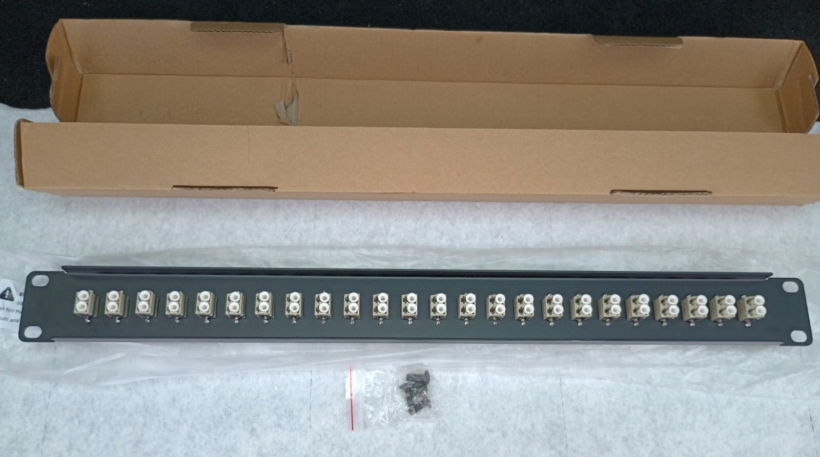Ultra Spec Cable 24 Port LC Fiber Patch Panel Multimode (Beige Couplers) 19"