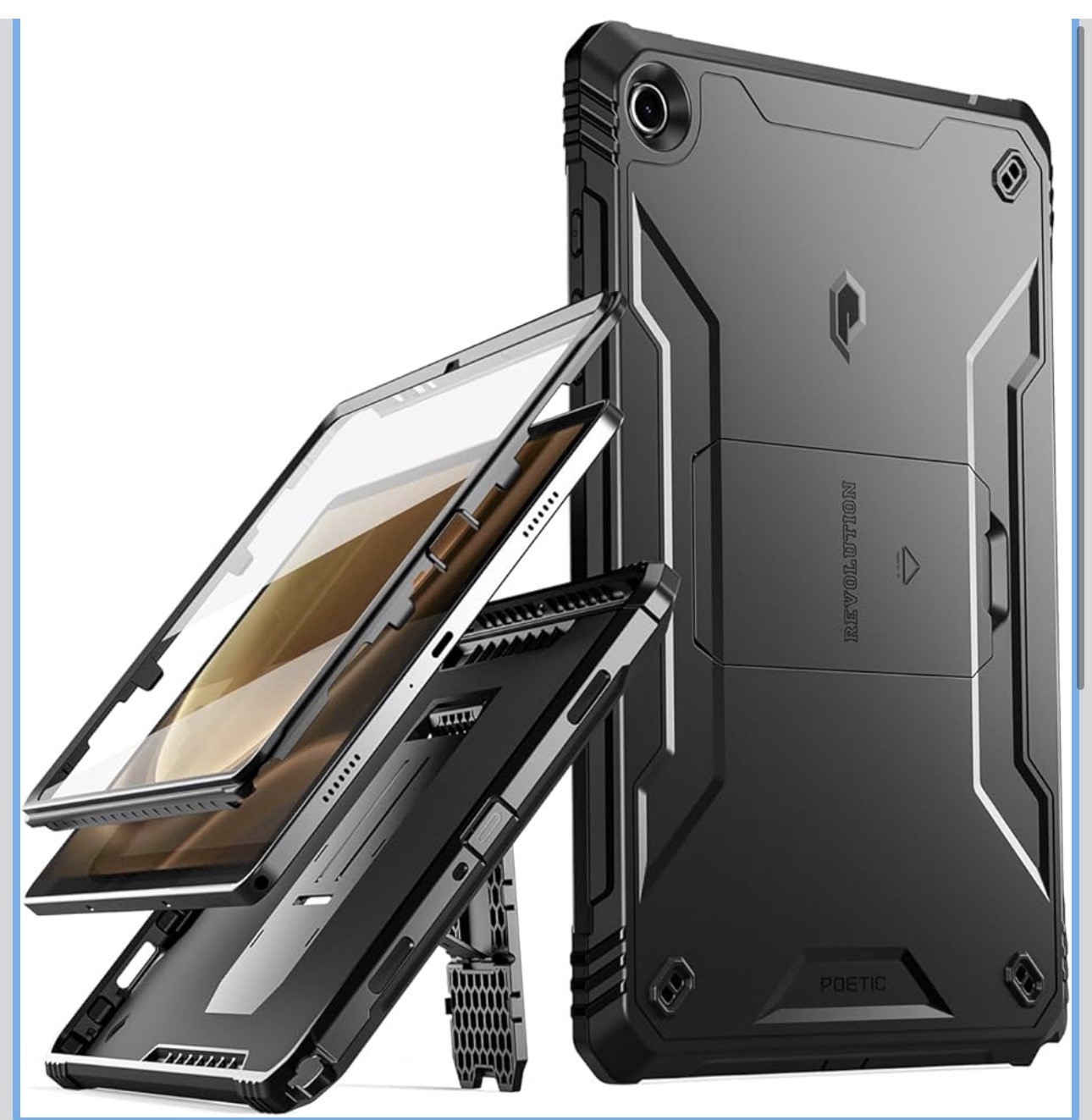 Poetic Revolution Case for Samsung Galaxy Tab A9 Plus + 11 inch 2023, Built i...