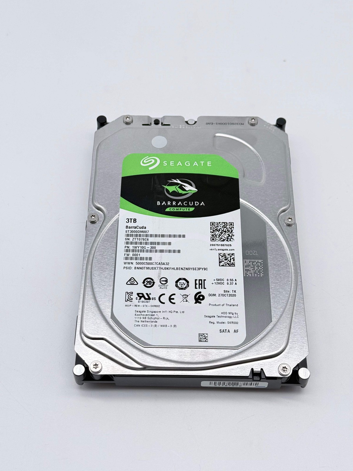 Seagate BarraCuda Compute ST3000DM007 3TB 3.5 inch SATA Internal HDD