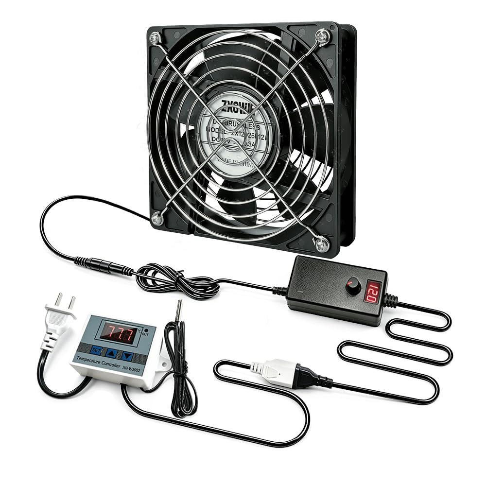 120Mm X 25Mm Waterproof Small Box Fan IP68 12V Computer Fan with Smart LED