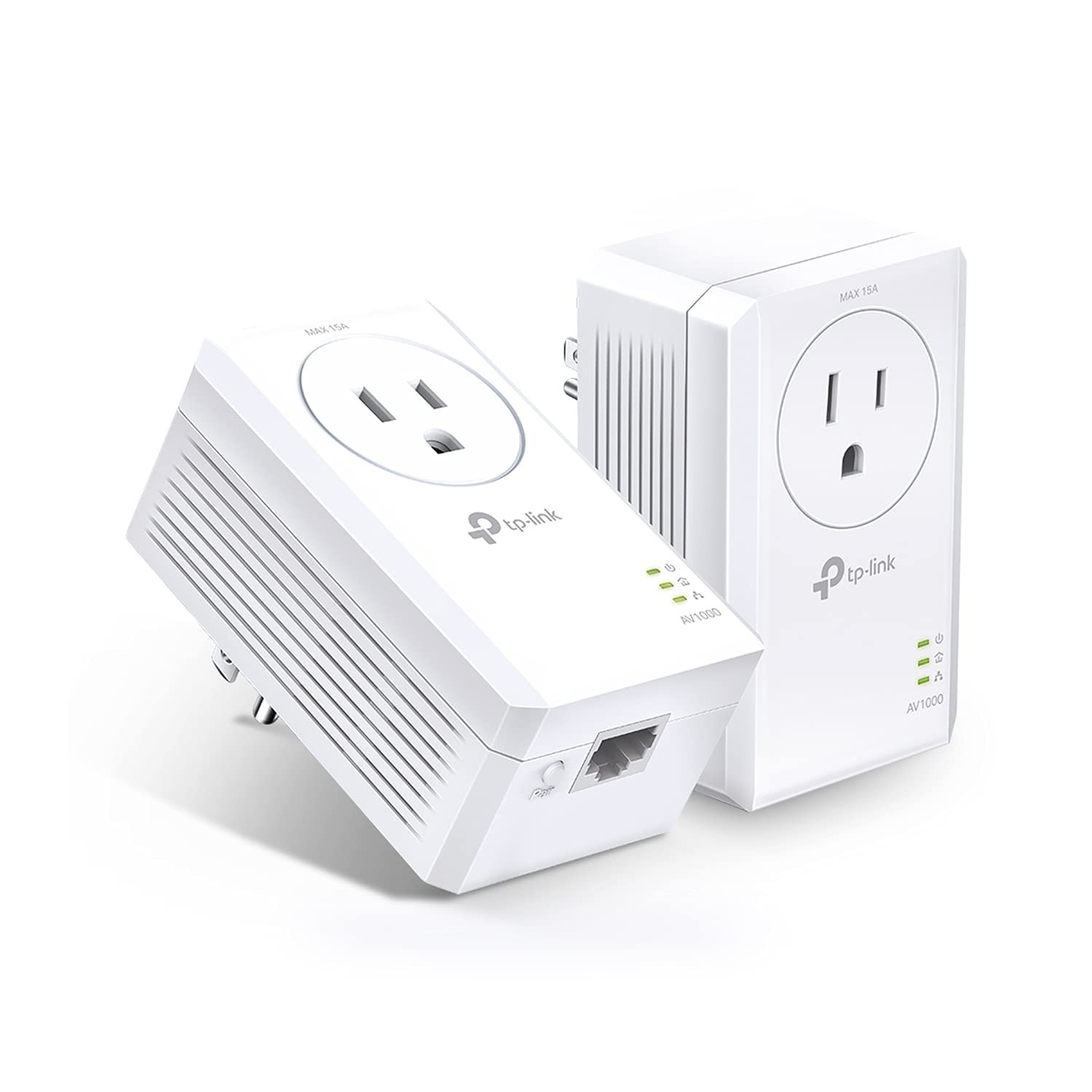 TP-Link AV1000 Powerline Ethernet Adapter Kit - Passthrough, Gigabit Port