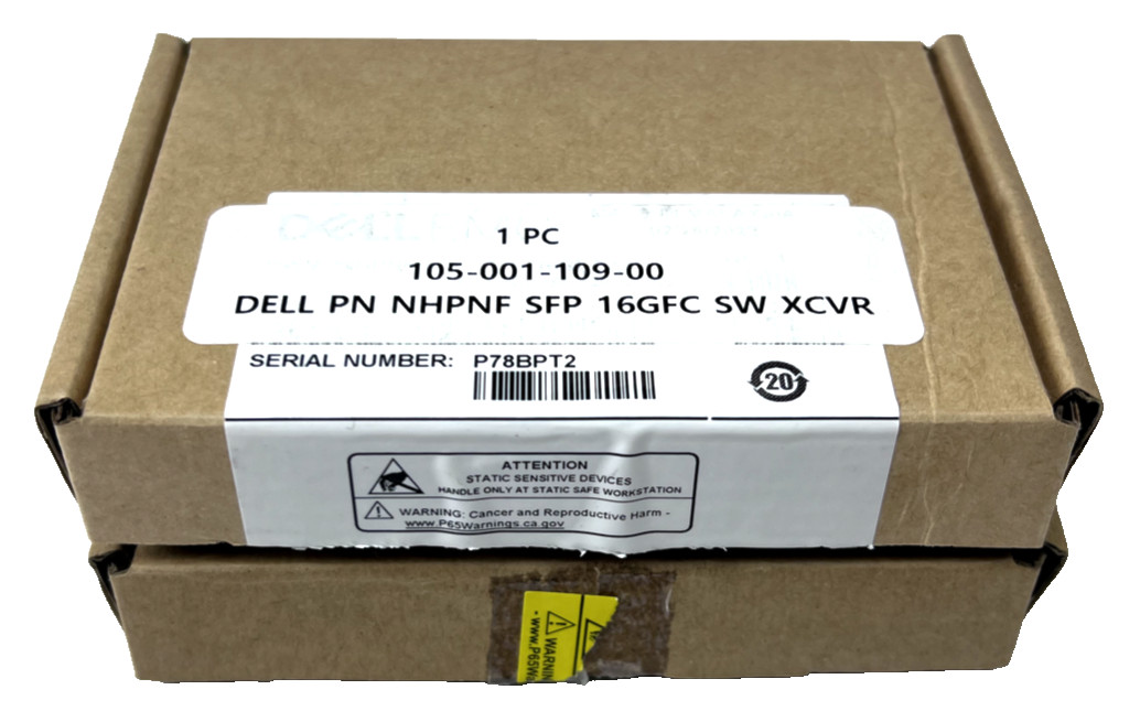 (QTY 2) Dell 16Gbps SFP+ Fiber Channel 300m MMF LC Transceiver NHPNF 105-001-109