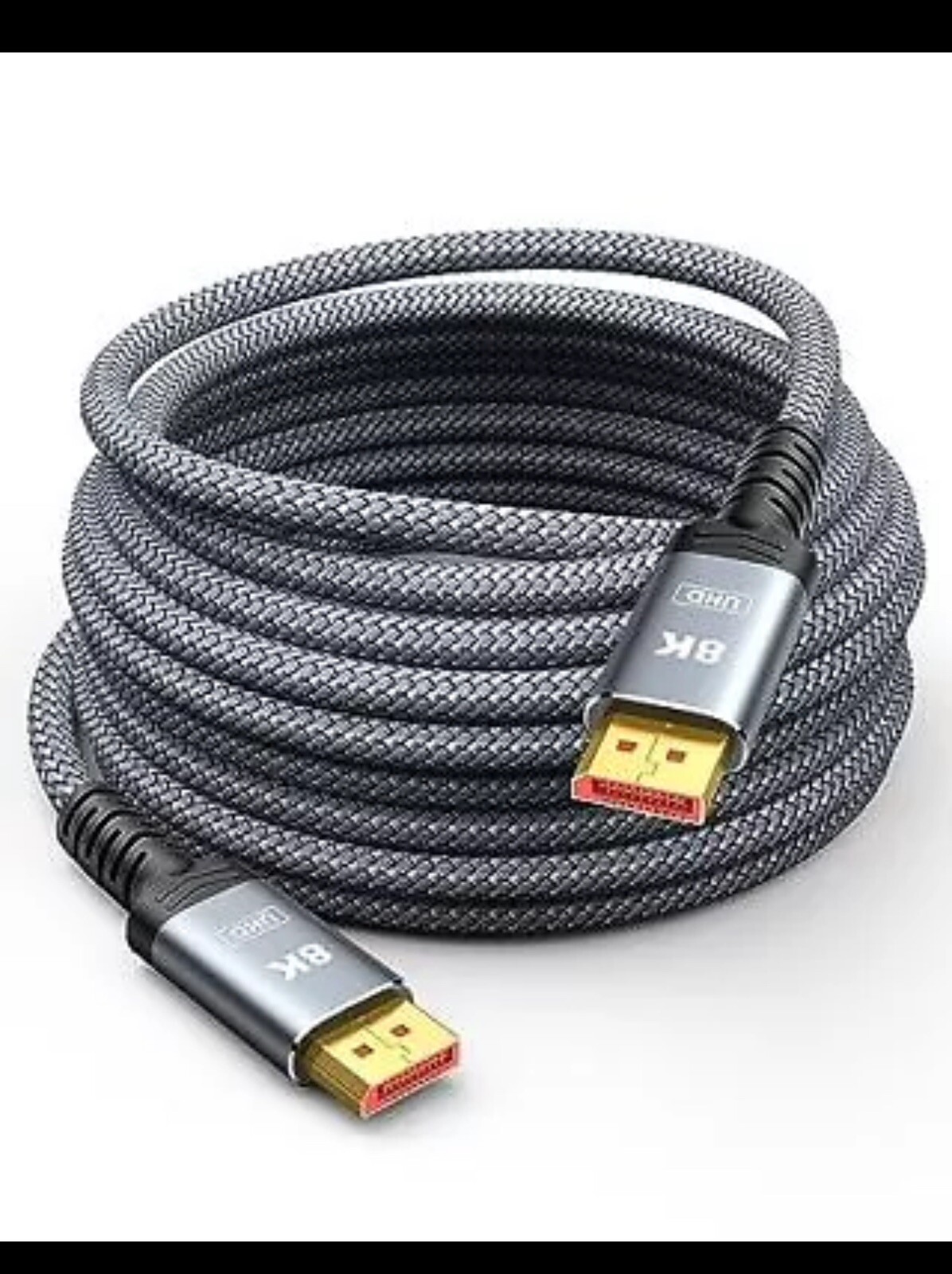 Capshi Fiber Optic DisplayPort Cable 50FT, 8K Long DP Cable 1.4 (8K@60Hz, 4K@...