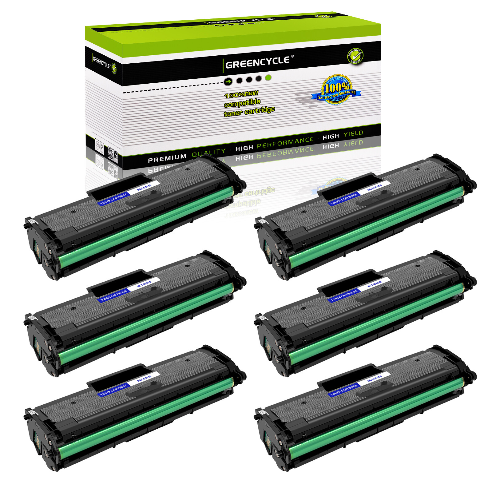6PK MLT-D101S BK Toner Fits For Samsung MLTD101S SCX-3405F SCX-3406W SCX-3406HW