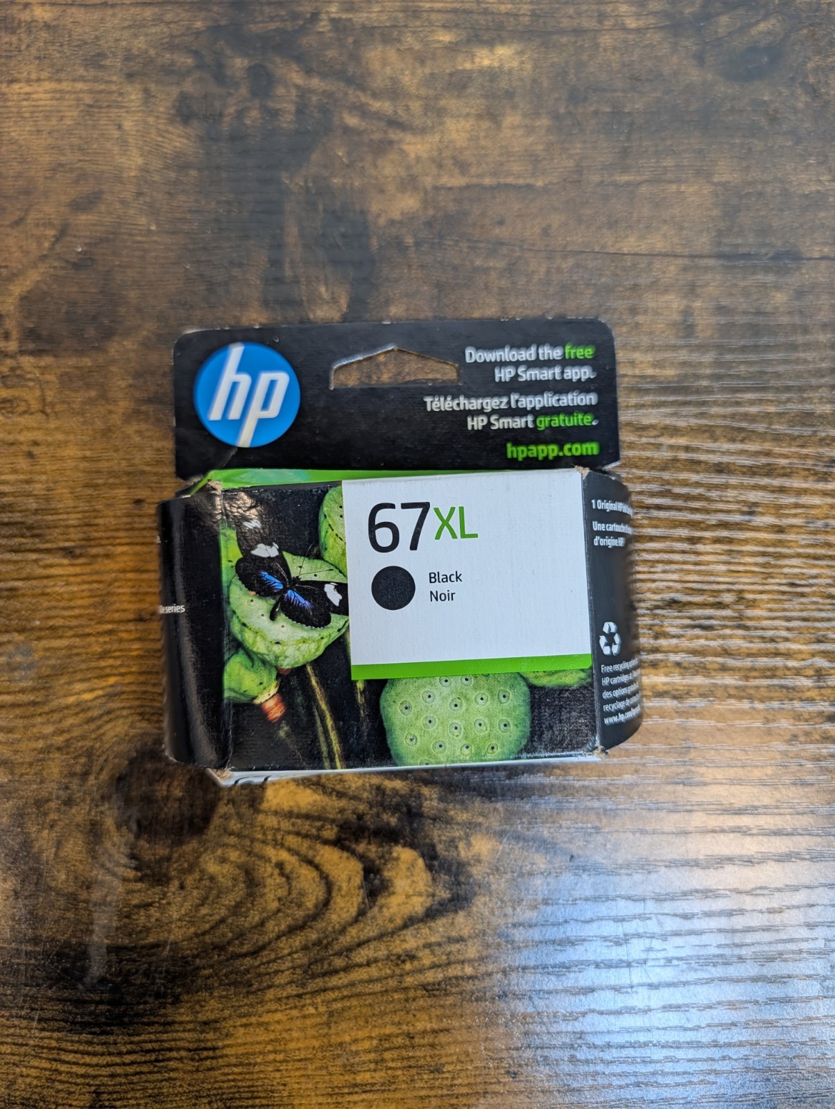 Genuine HP 67XL black High-Yield Ink Cartridge  Exp 2024