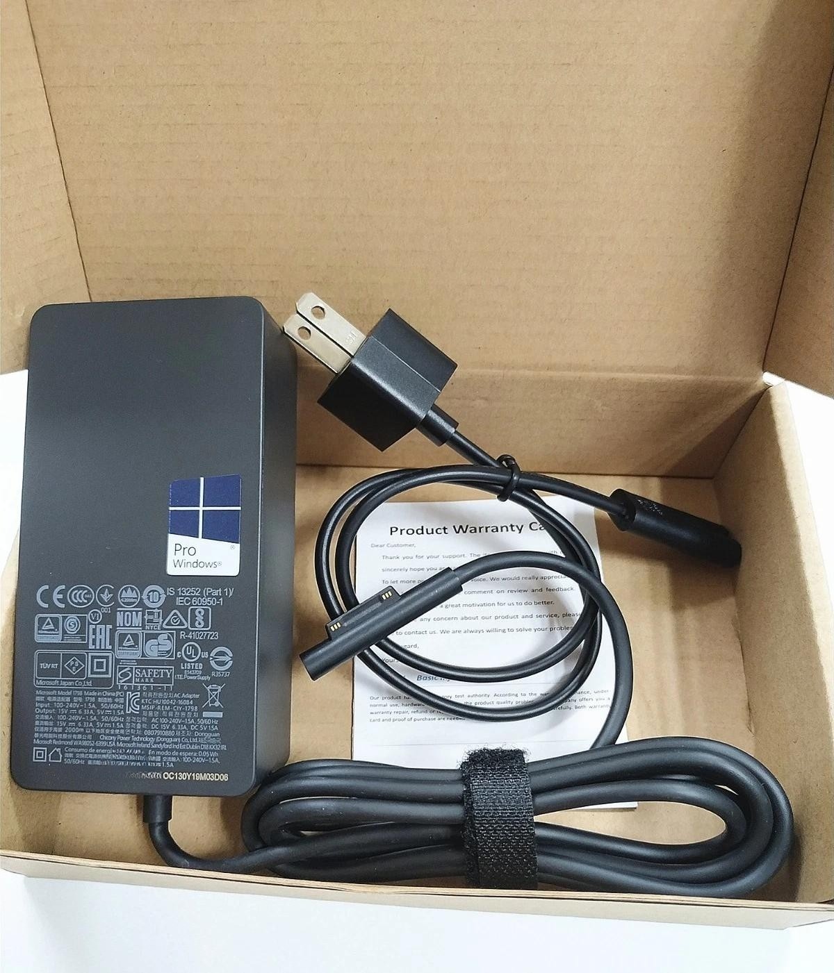 Genuine 65W Microsoft Surface Pro Book 3 4 5 6 7 8 9X Adapter Charger 1706 1800