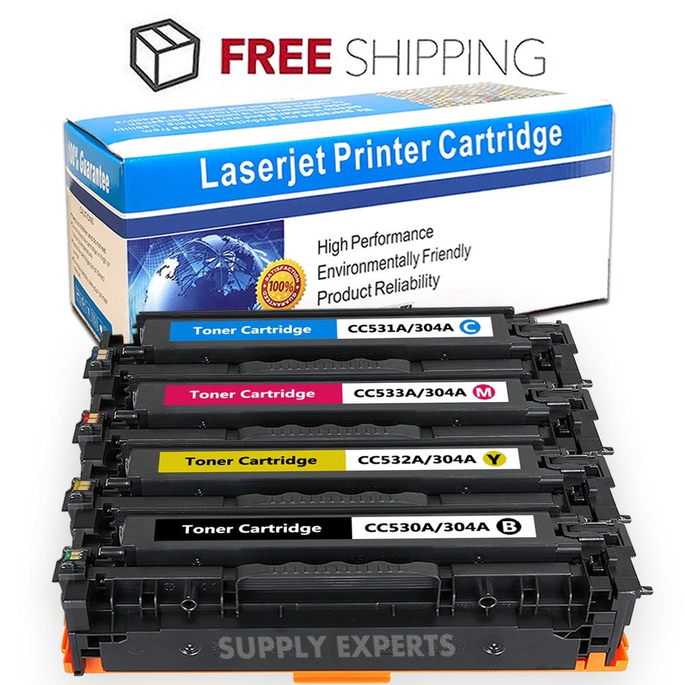 4PK CC530A CC531A CC532A CC533A Set Compatible for HP CP2025
