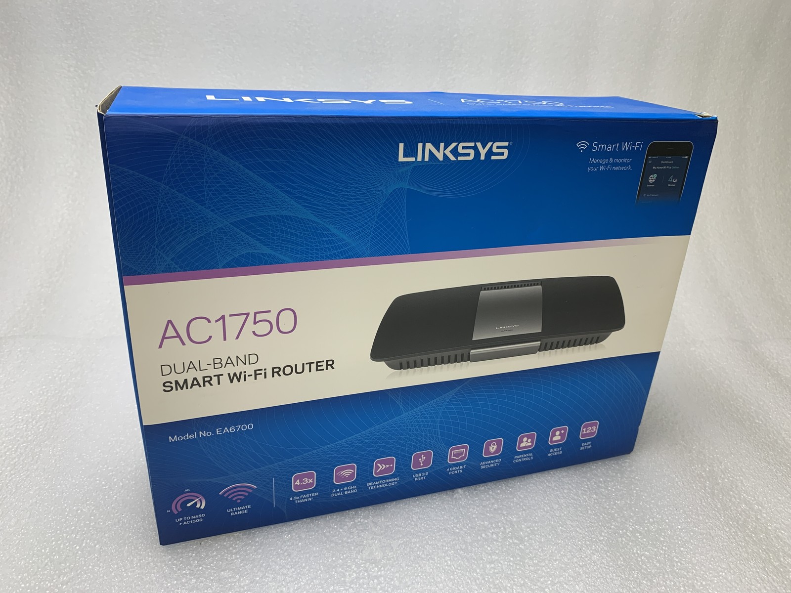 Linksys EA6700 AC1750 Dual-Band Smart Wi-Fi Router (UPC: 745883597956)