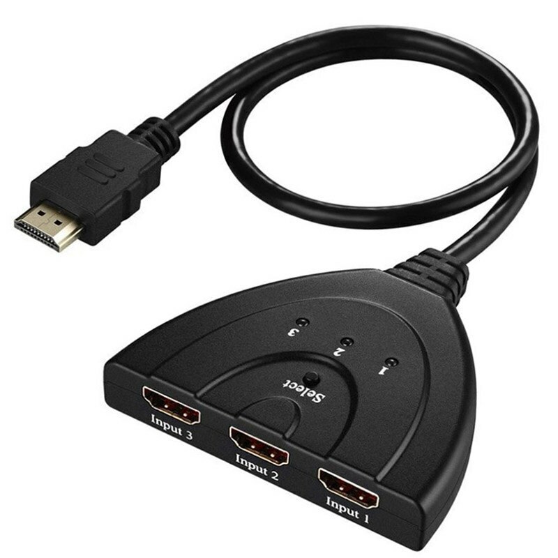 4K 3x1 HDMI Switch Cable Adapter 1080P 3 In 1 Out Converter for PS4 DVD PC To TV