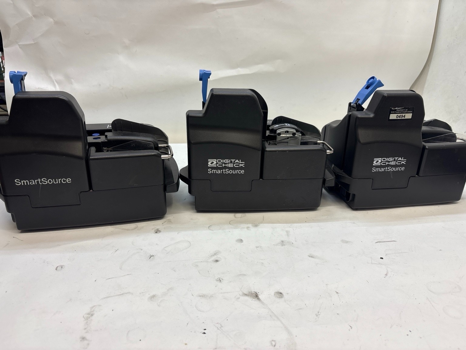 Lot of 3 Digital Check SmartSource Check Scanners  Parts T8 A12