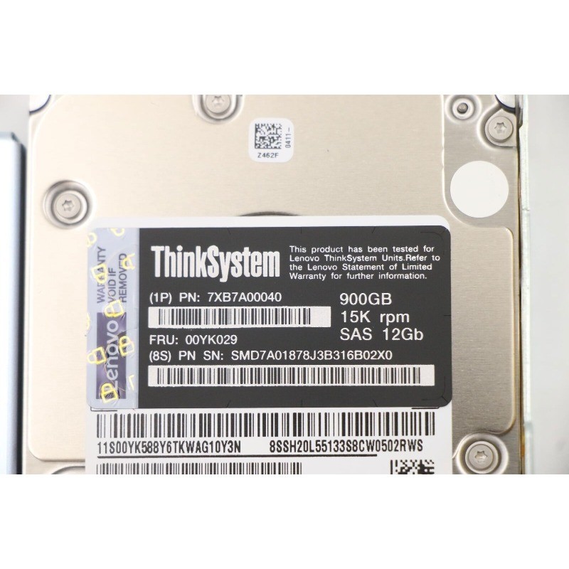 7XB7A00040 FOR Lenovo ThinkSystem 900GB 15K RPM 00YK029 3.5" 12Gb SAS Hard Drive