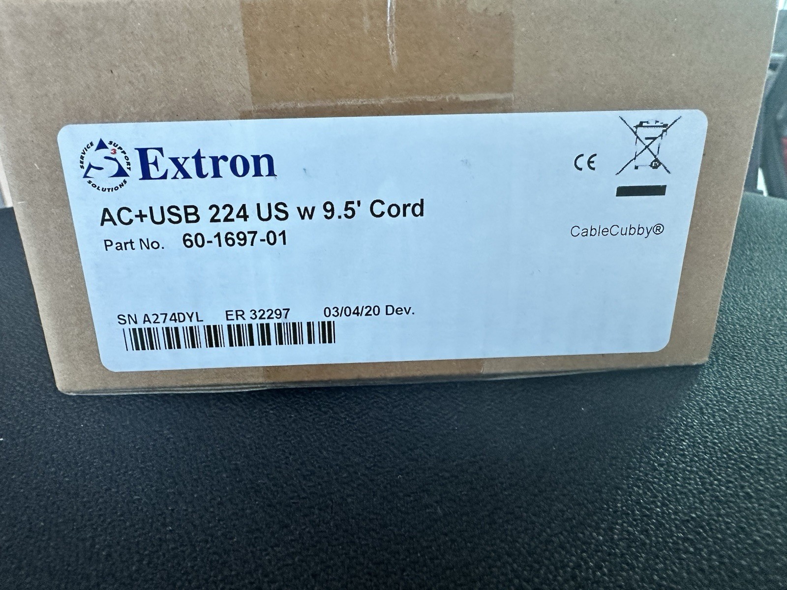 Extron AC+USB 224 US Cord