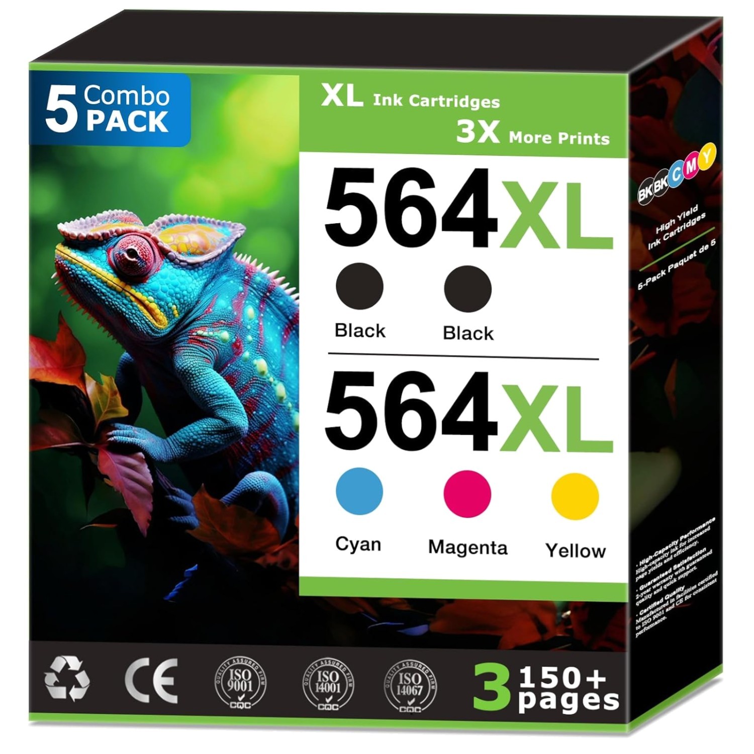 564XL Ink Cartridges for HP Printers - Ultimate Quality with 3150 Page Yield