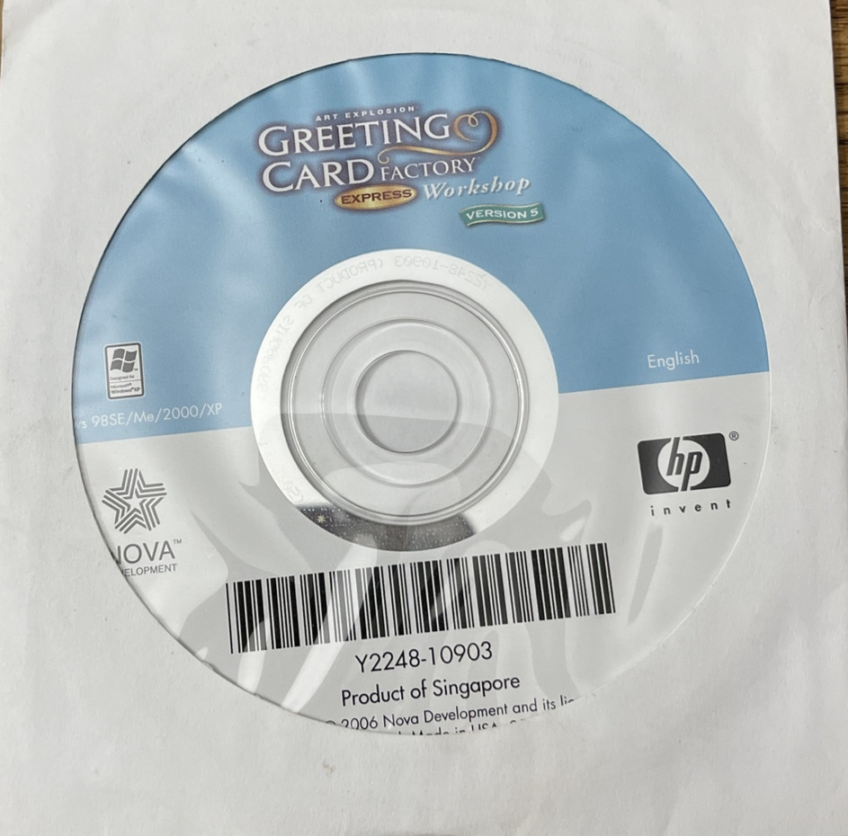 Greeting Card Factory PC CD Rom Software