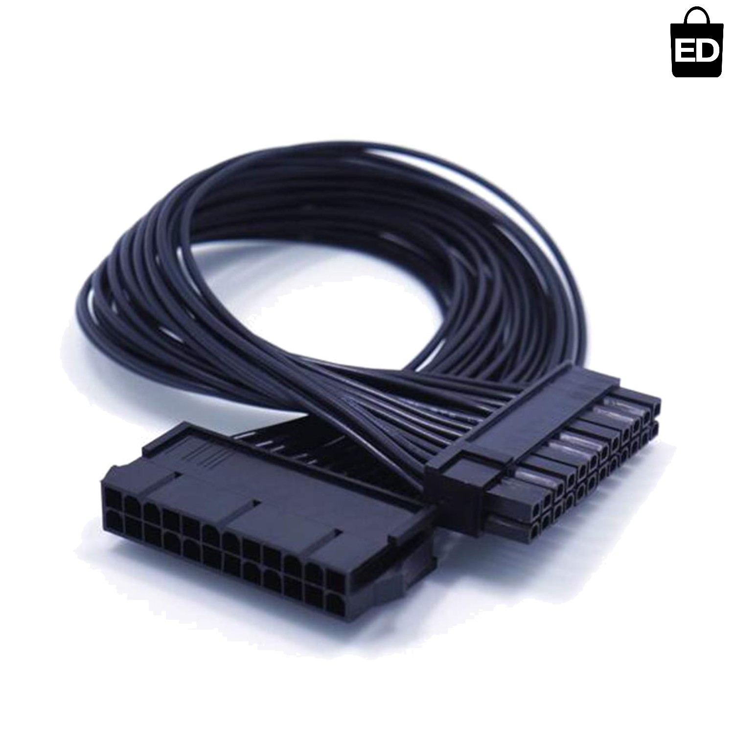 Durable ATX 24 Pin Motherboard Power Extension Cable - 32cm with PVC Insulation