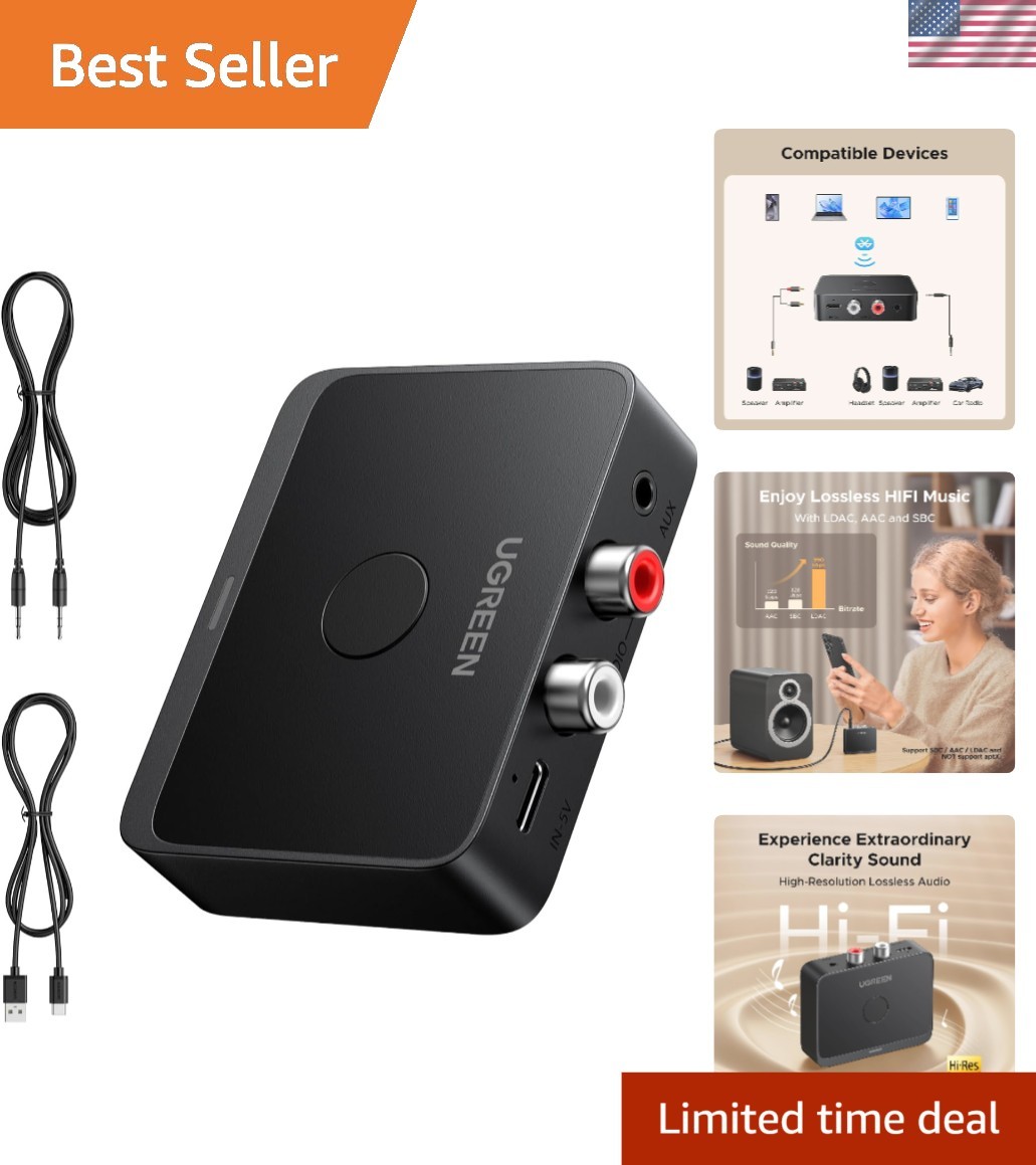 Bluetooth 6.0 LDAC Receiver for Hi-Res Audio | Wireless Music Streaming