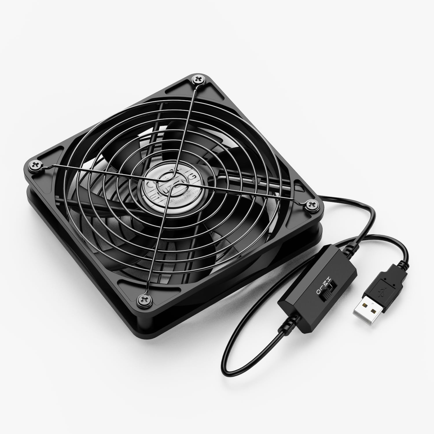 ELUTENG 120Mm Fan with 3 Speed 5V USB Powered Case Fan 1500PRM Gaming PC Portabl