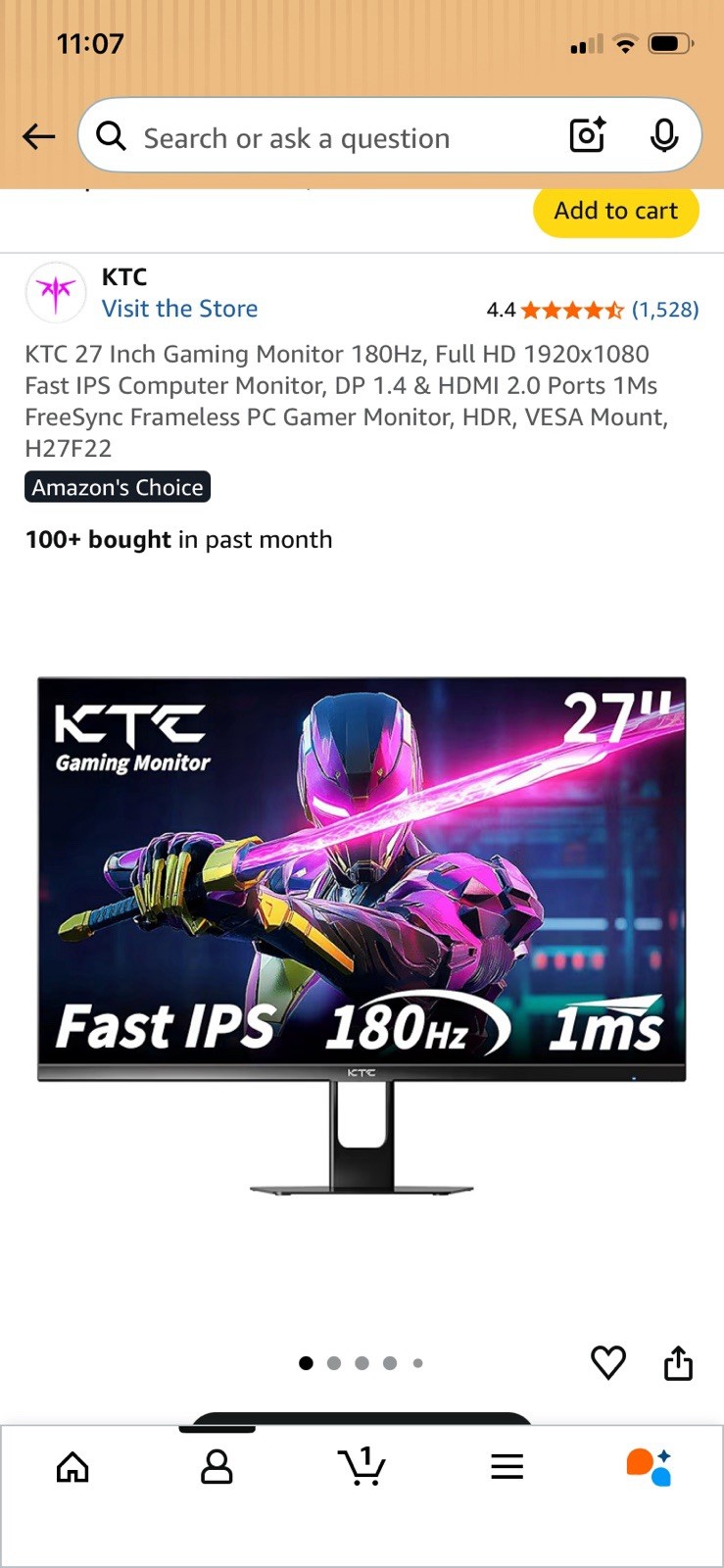 KTC 27 Inch Monitor