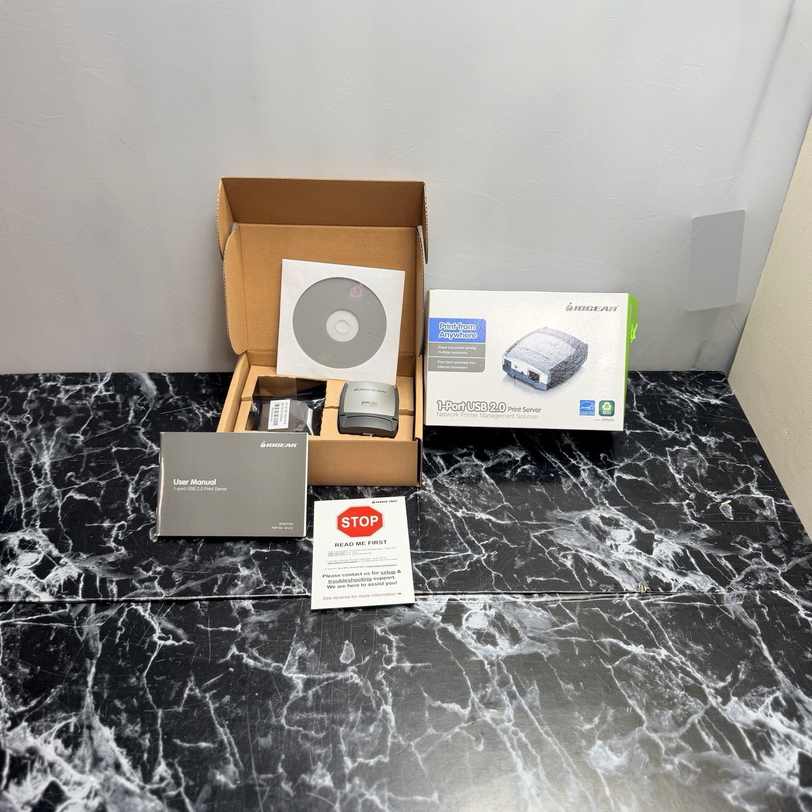 IOGear GPSU21 USB 2.0 Print Server 10/100BTX 1-Port GPSU21 New