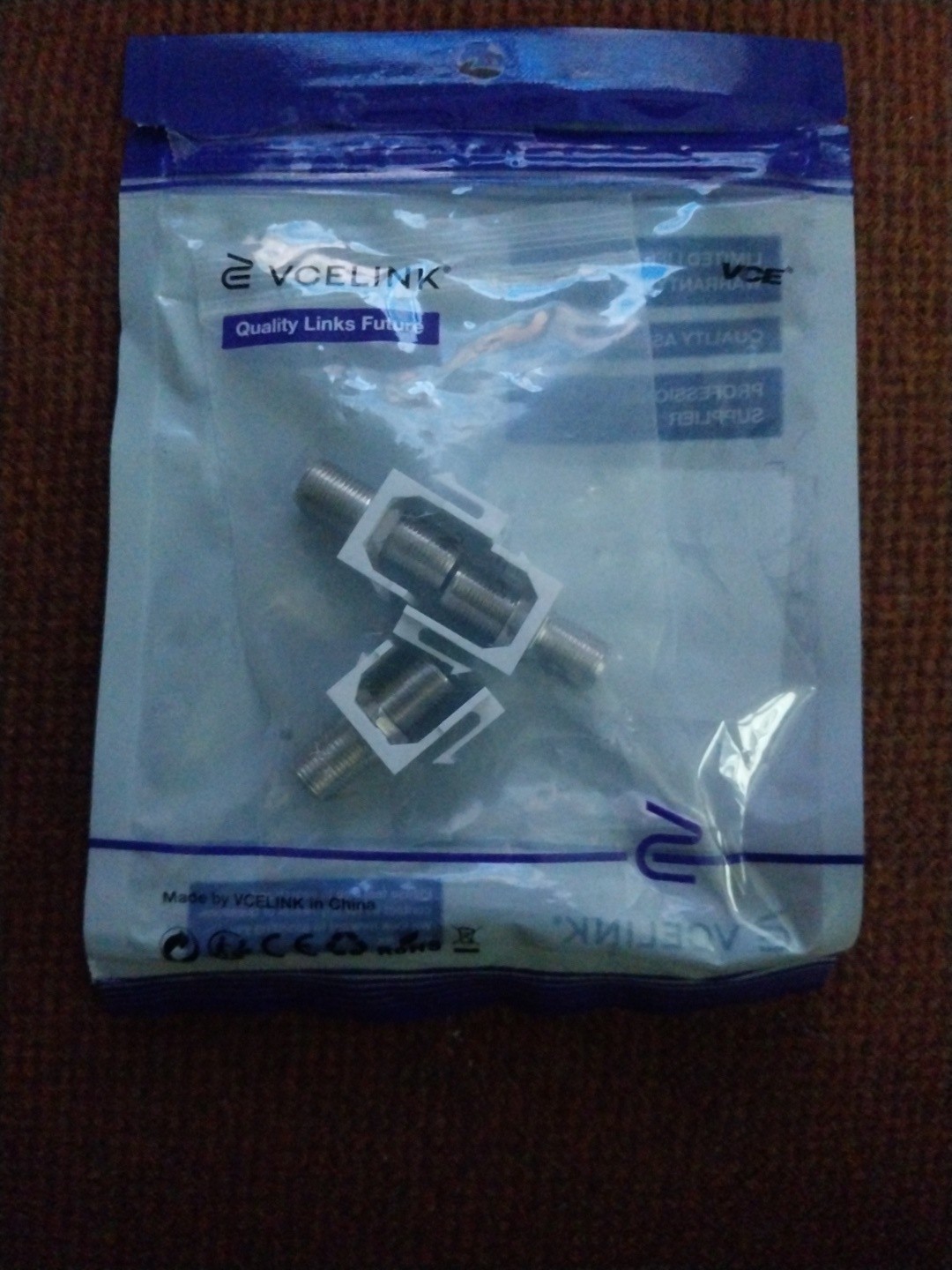 VCE 3 GHz Nickel RG6 Keystone Jack Insert White (Lot of 3) plus BONUS 
