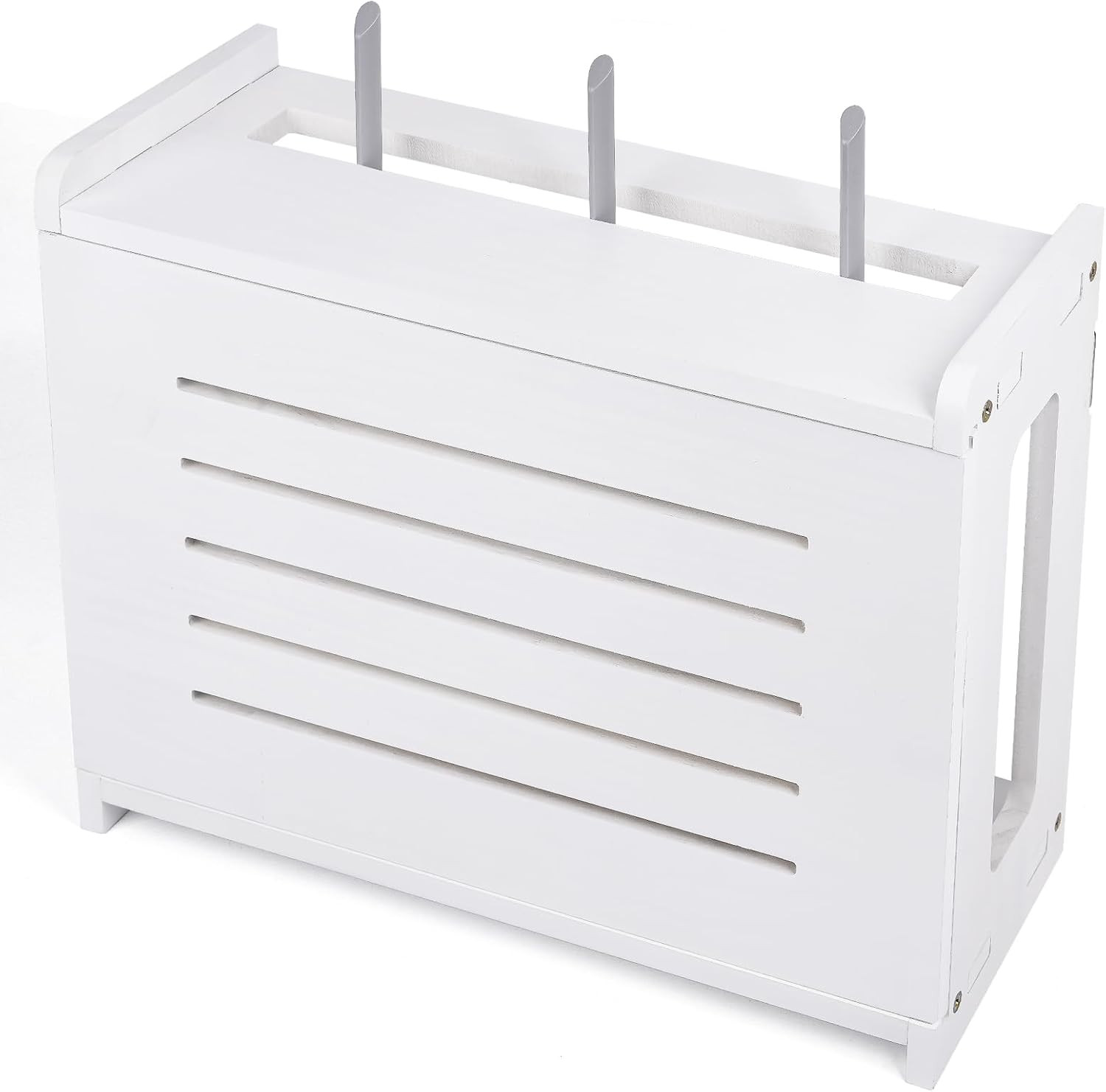 Router Shelf Wall Mount Wifi Router Storage Box Modem Cable Cover Organized Powe