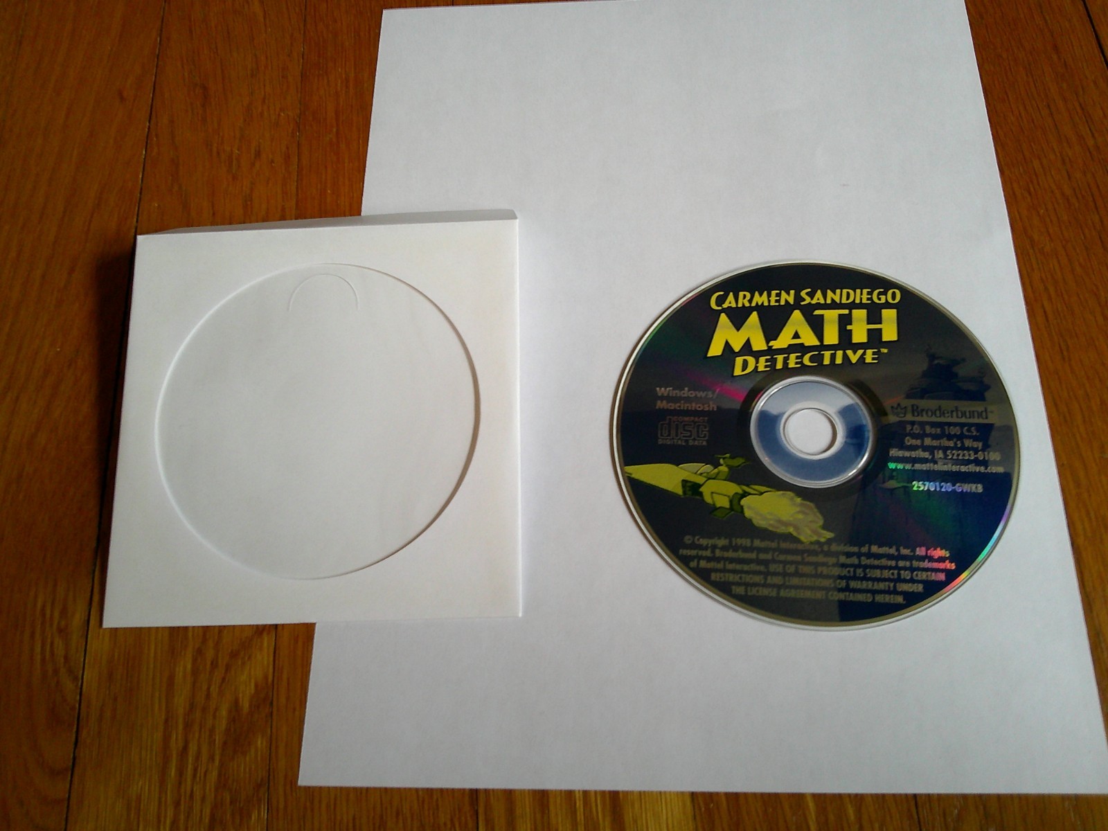 Carmen Sandiego Math Detective CD-ROM 1998 the Learning Company, Grades 4-6