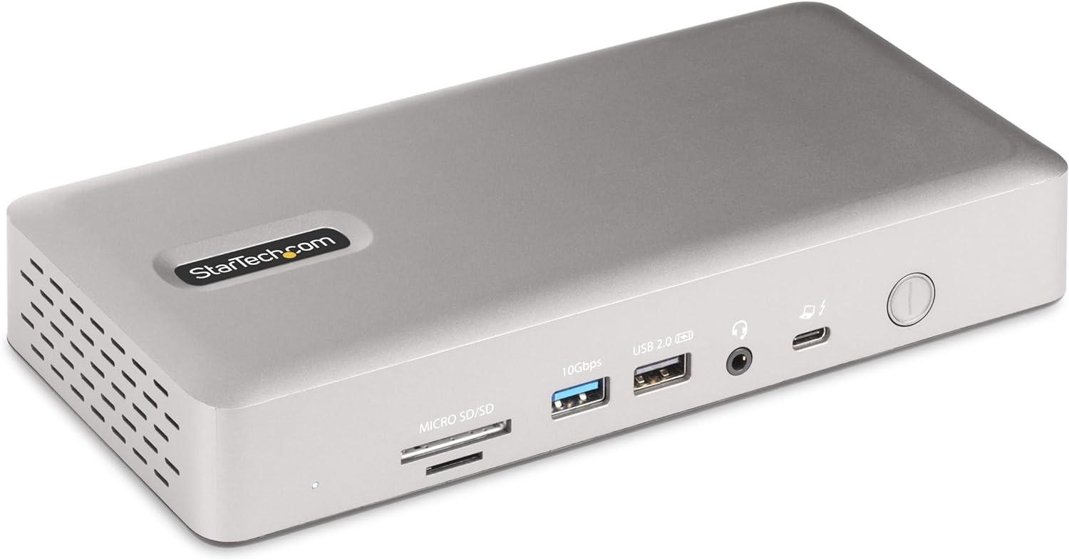 StarTech 132N-TB4USB4DOCK Thunderbolt 4 Multi-Display Docking Station,