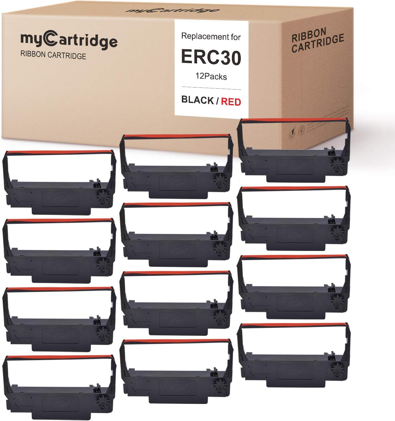 ERC30 ERC-30 ERC 30 34 38 B/R Compatible with Ribbon Cartridge for use in ERC38