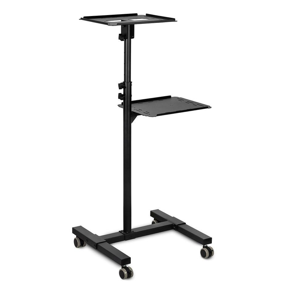 Mount-It Mobile Projector Stand, Rolling Height Adjustable Laptop And Projector