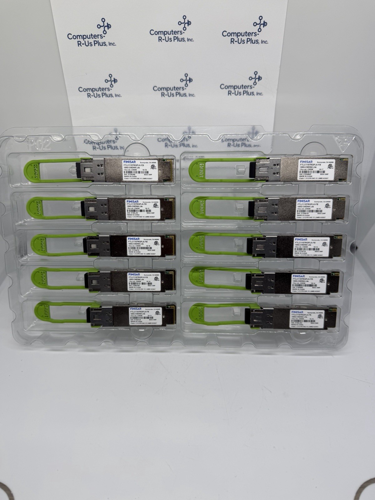Finisar FTLC1157RGPL6-FB 100G-CWDM4 Lite Transciever New Pulls Tested Qty 10