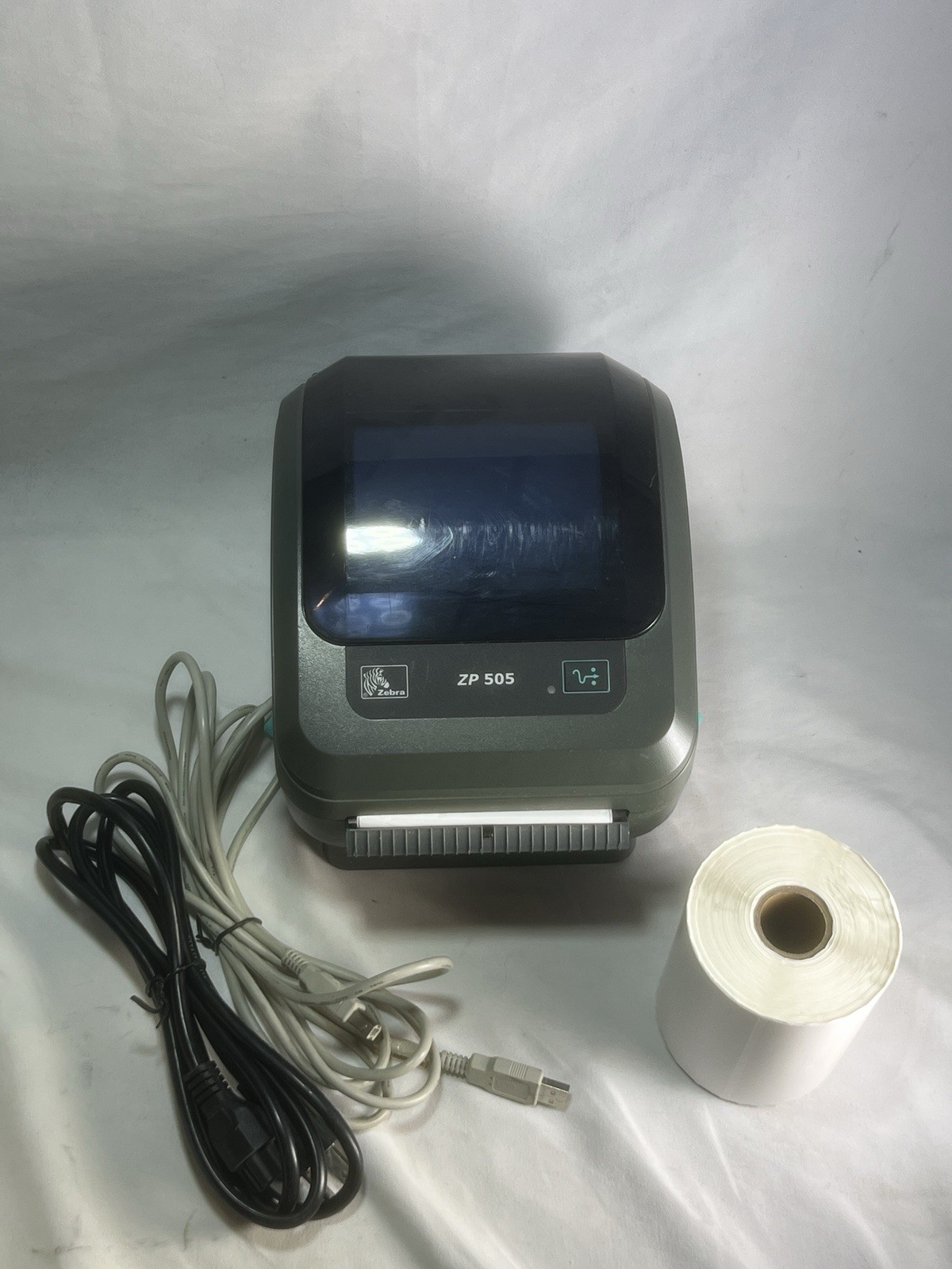 Zebra ZP505 Thermal Label Printer Serial/Parallel With Labels & Cables VERY GOOD