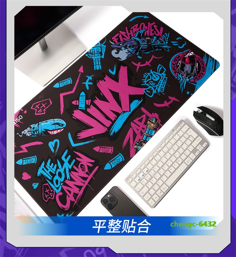 Official Arcane League Of Legends Jinx Large Mouse Pad Table Mat 40*80cm Gift