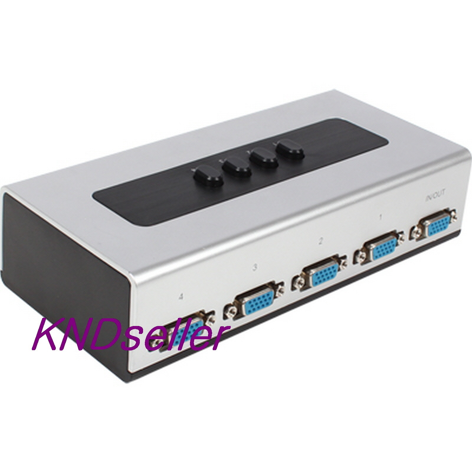 4 Port Monitor Switch High Quality Manual Selector Box RGB Splitter 4:1 QWXGA