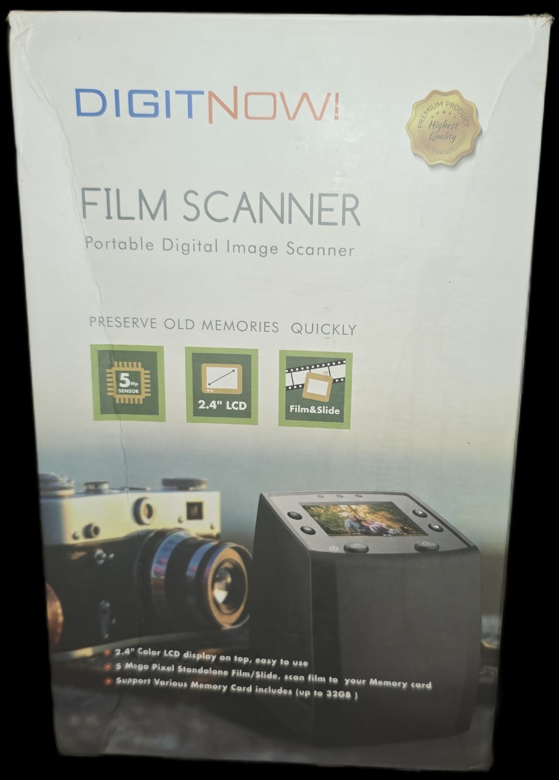 Digitnow Black Digiscan Portable 2.4 in LCD Digital Film And Slide Image Scanner