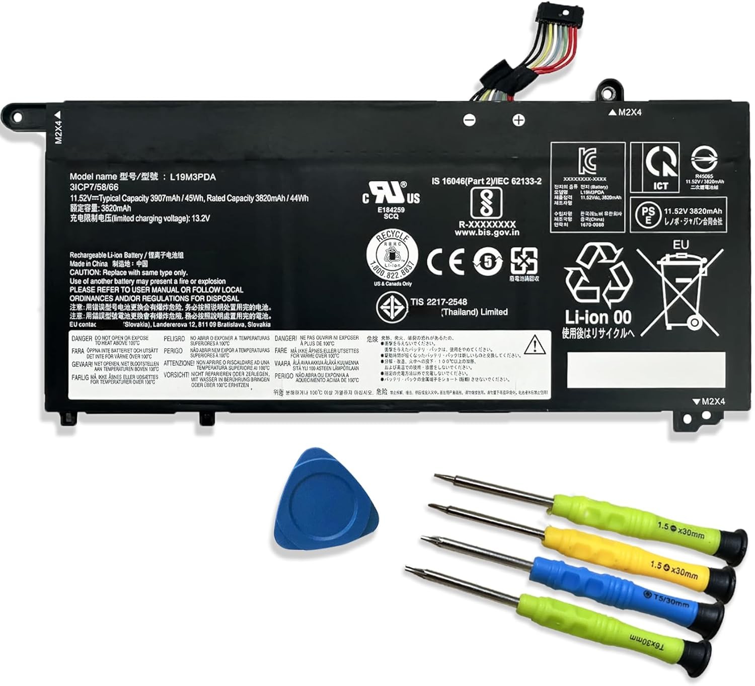 L19M3PDA L19C3PDA L19L3PDA Laptop Battery Replacement for Lenovo ThinkBook 14