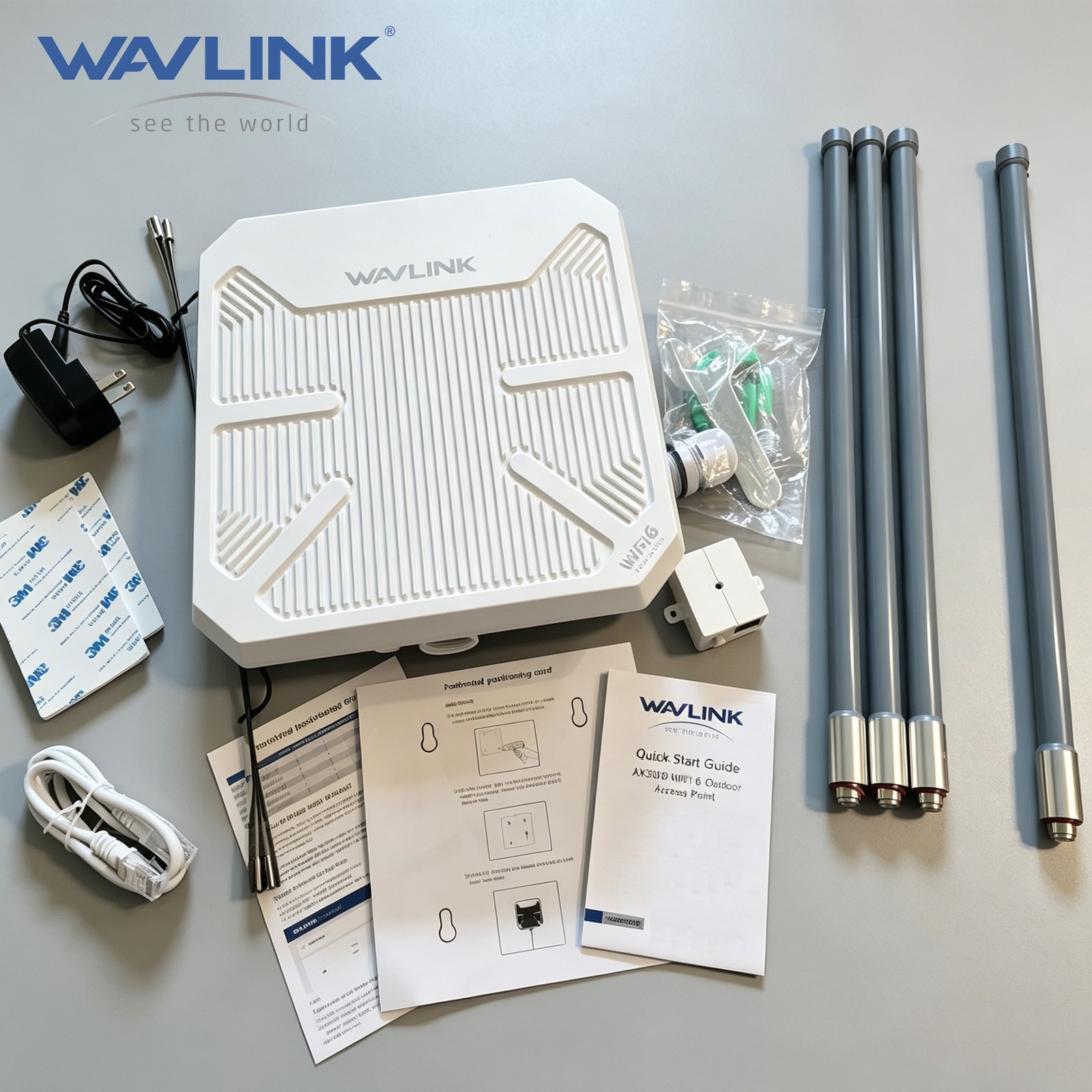 Long Range Outdoor WiFi Extender 3000Mbps WIFI 6 Dual Band Router AP PoE Power