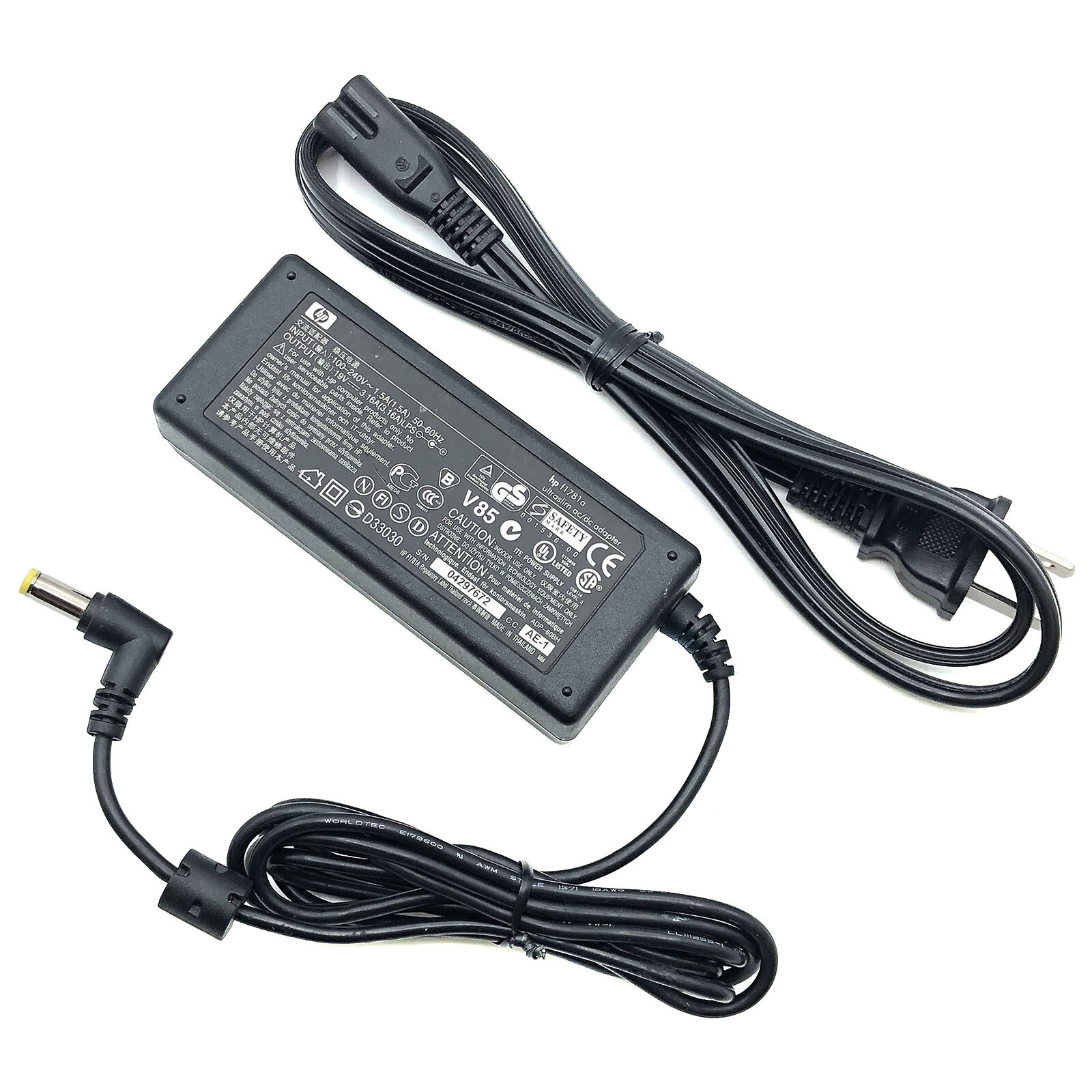 Genuine 60W HP AC DC Adapter for Compaq Presario 1200 1400 1600 1800 2700 OEM