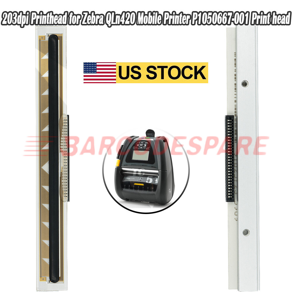 203dpi Printhead for Zebra QLn420 Mobile Printer P1050667-001 Print head