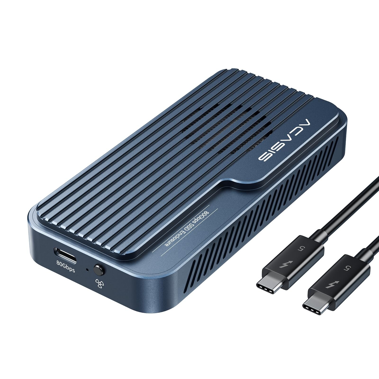 ACASIS 80Gbps M.2 NVMe SSD Enclosure, with Cooling Fan, Compatible with Thund...