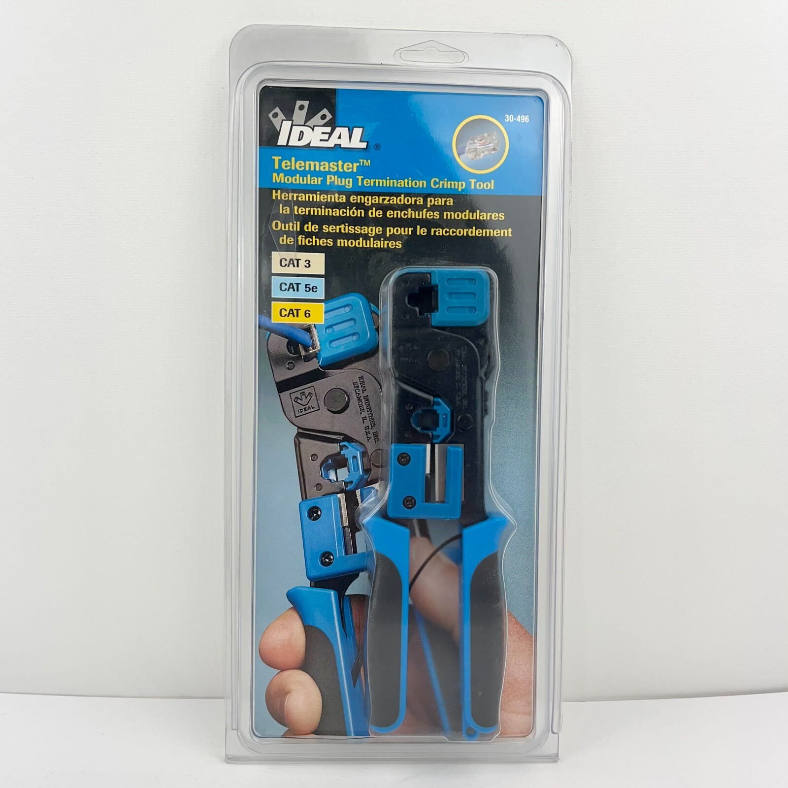 Ideal 30-496 Telemaster RJ-45/RJ-11 Modular Plug Termination Crimp Tool