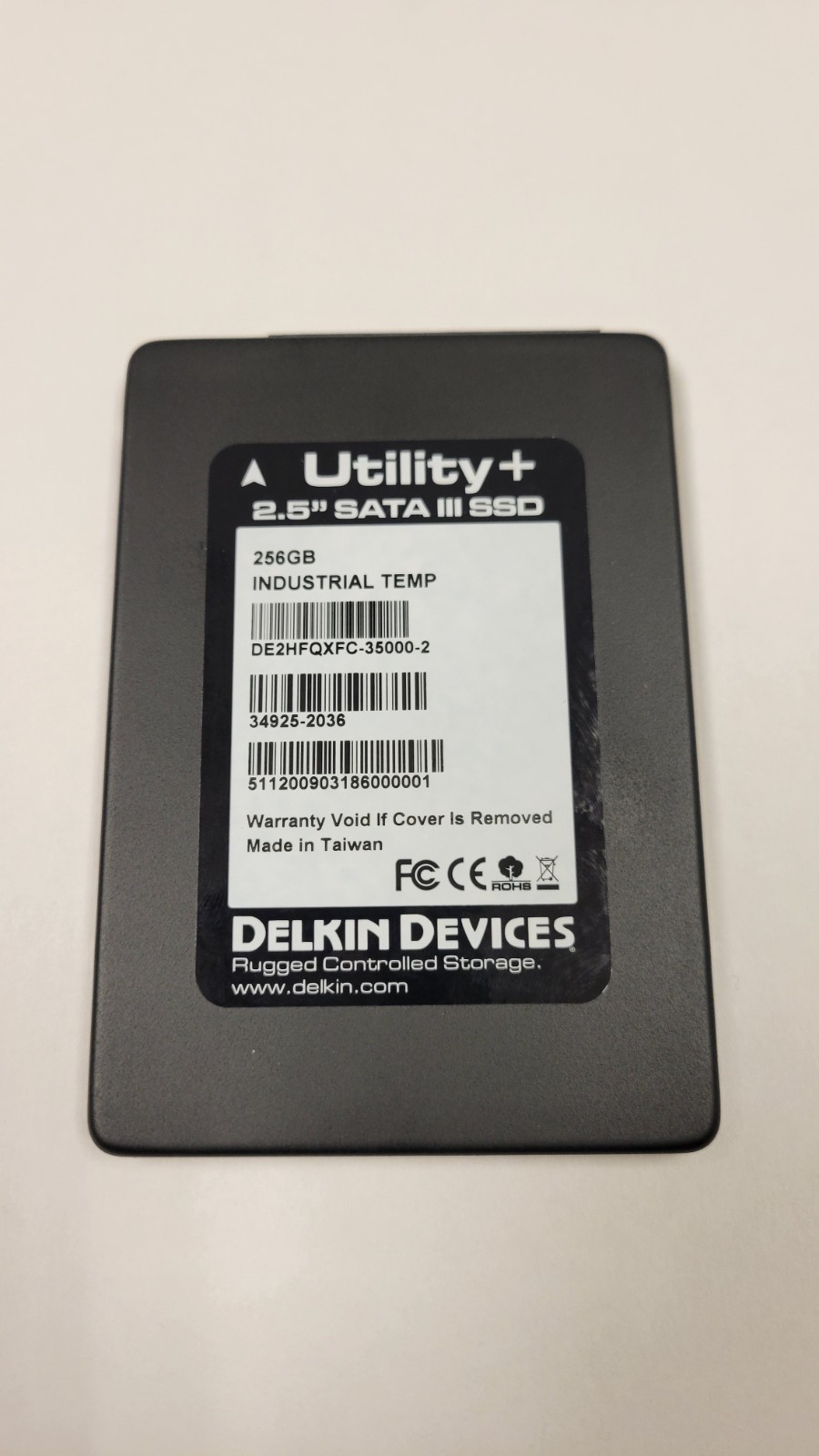 Delkin Devices Utility+ Solid State Drive (SSD), 256GB 2.5" TLC SATA III 