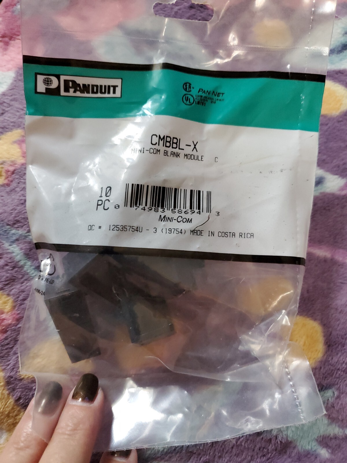 Panduit CMBBL-X 10pk Mini-com 1pt Blank Mod (cmbblx)