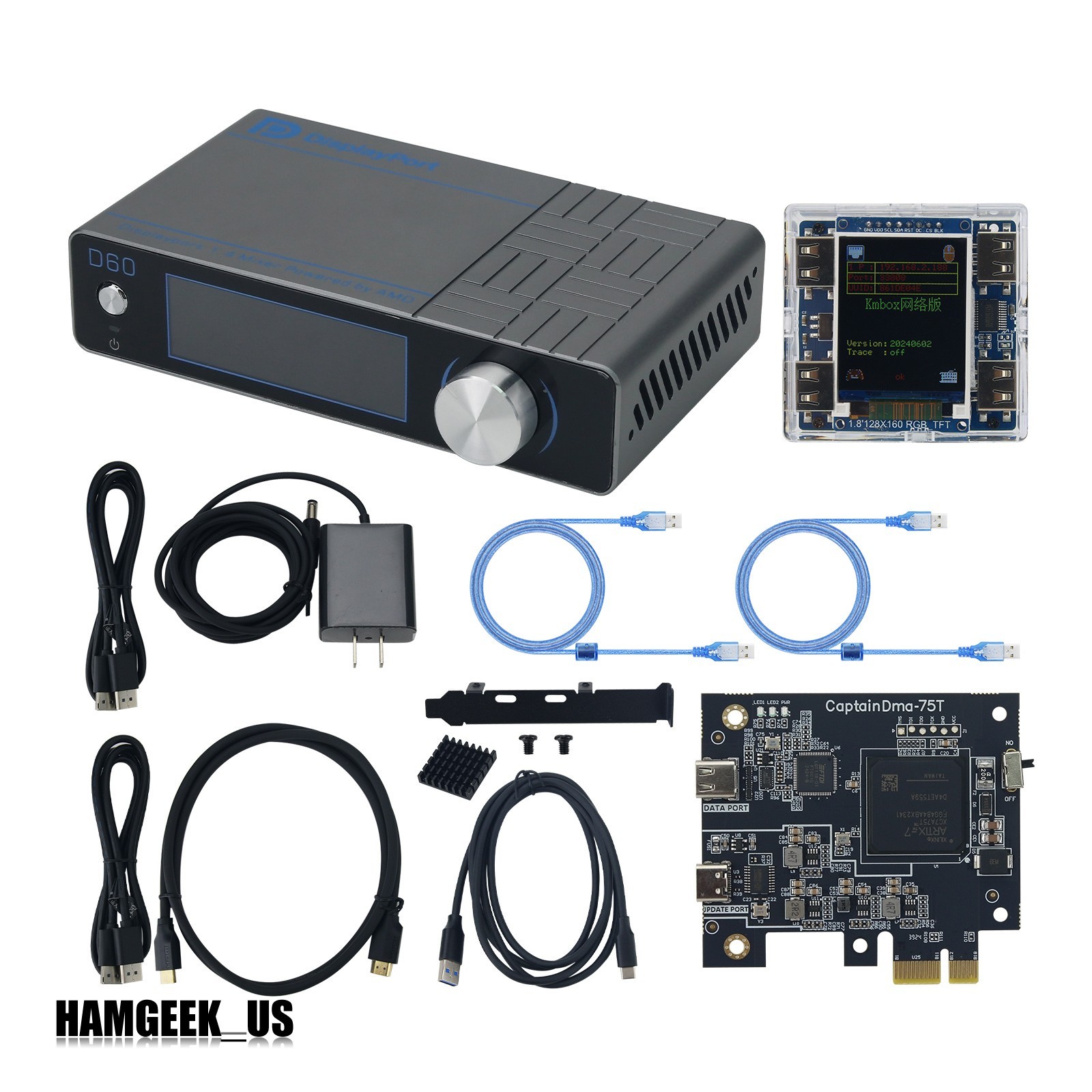 CapDMA D60 Video Overlay Adaptive Fuser HDMI-compatible +Cap75T DMA +KMBox NET
