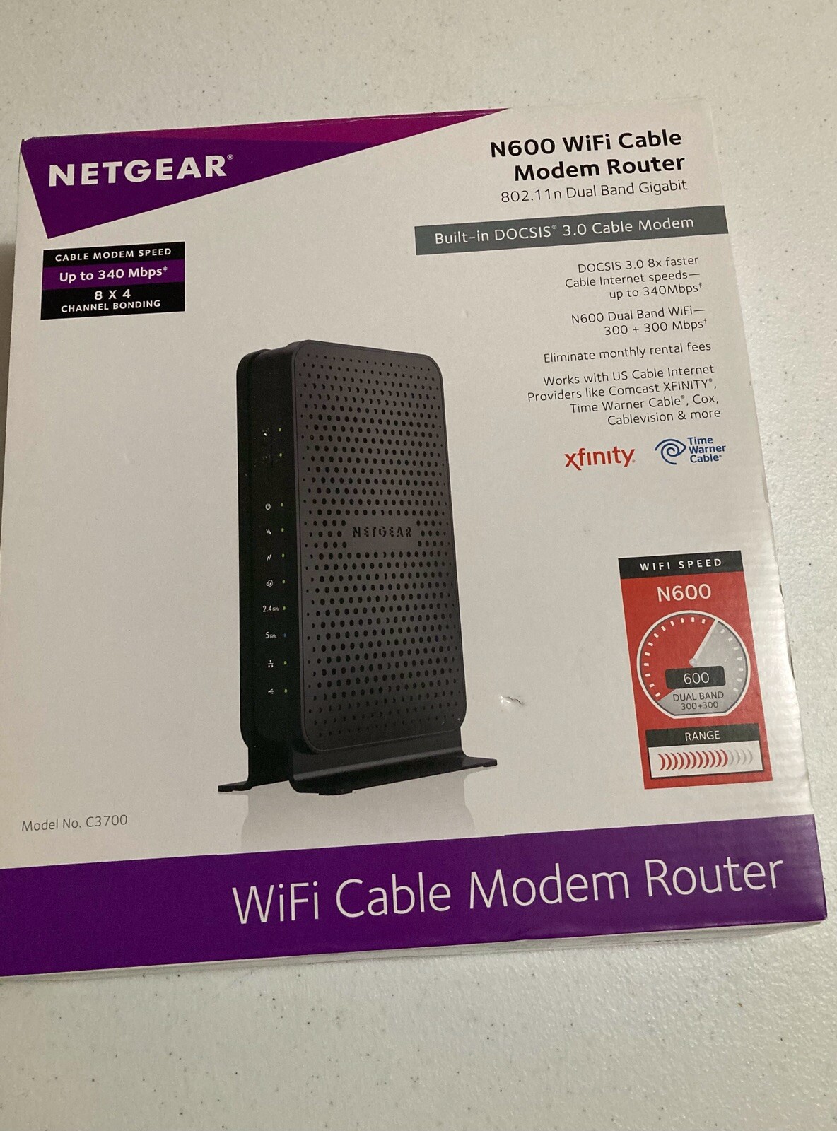 Netgear N600 Wireless Dual Band Gigabit Router - C3700